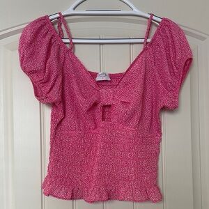 Sienna Sky Pink Smocked Blouse